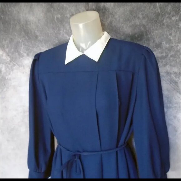 Vintage Maternity Dress Long Sleeves & Belt, Puccini Plus Size NWT 70s - Picture 6 of 14